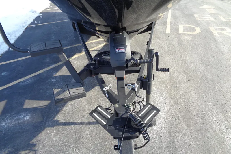 Slide: The Image of 2022 Vexus DVX 22 boat trailer hitch and winch system on asphalt. - 19