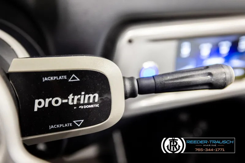 Slide: The Image of 2024 Bass Tracker NitroZ20 Pro-Trim control by Dometic, close-up view. - 38