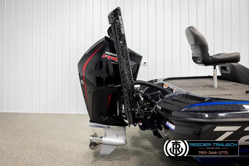 Slide: The Image of 2024 Bass Tracker Nitro Z20 boat with Mercury Pro XS 250 engine in showroom. - 57