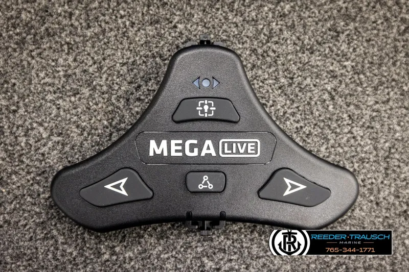 Slide: The Image of Remote control for 2024 Bass Tracker NitroZ20 boat, featuring Mega Live technology. - 54