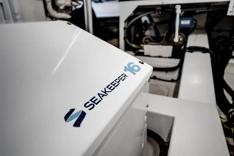 Slide: The Image of Seakeeper 16 stabilizer in 2023 Azimut Fly 68 yacht engine room. - 44