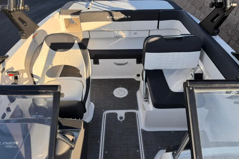 Slide: The Image of 2022 Bayliner VR5 Bowrider I/O interior with stylish seating and modern design. - 14