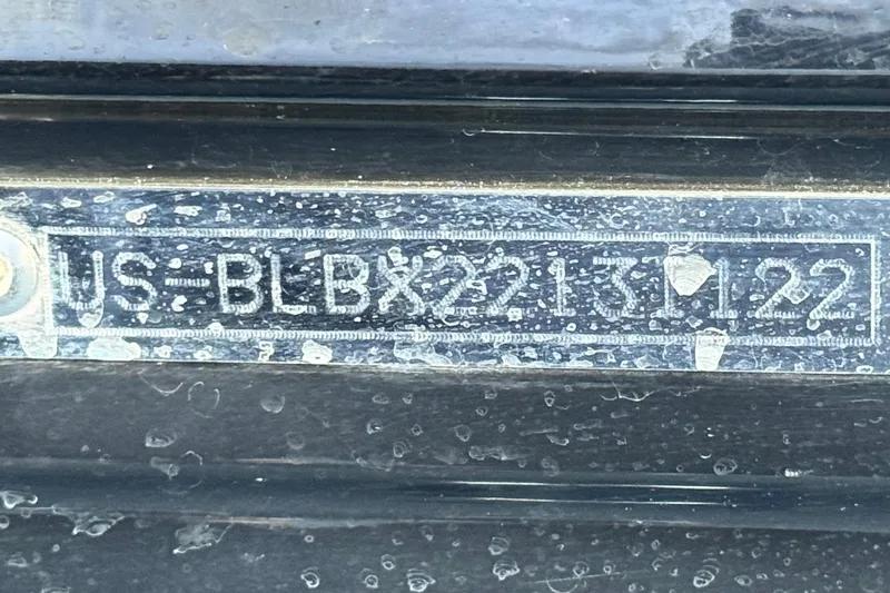 Slide: The Image of Hull identification number on 2022 Bayliner VR5 Bowrider I/O boat. - 28