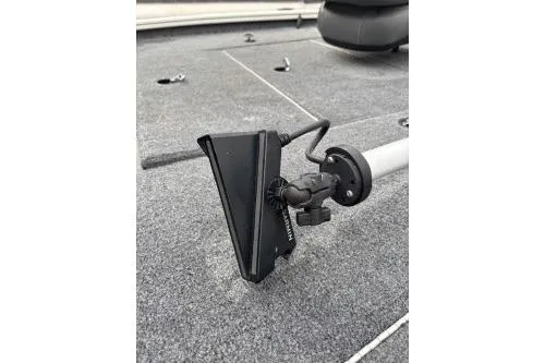 Slide: The Image of 2023 Tracker Pro Team 195 TXW Tournament Edition boat deck with mounted accessory. - 10