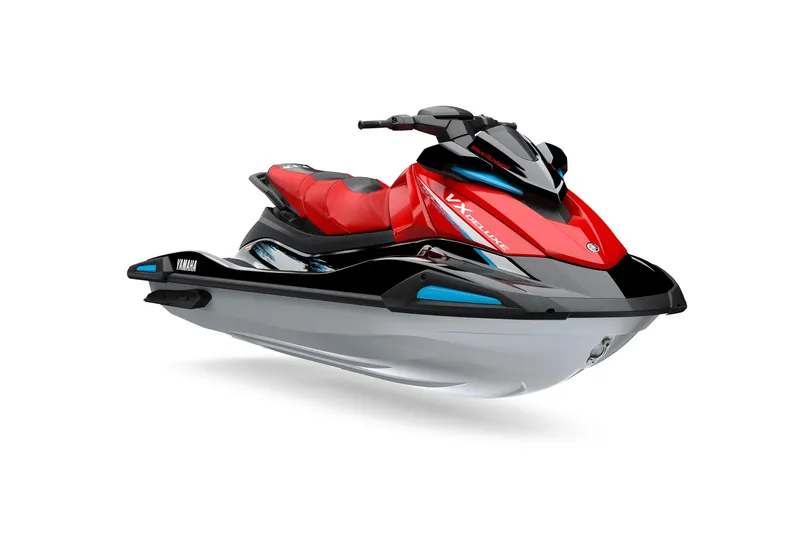 Slide: The Image of 2026 Yamaha WaveRunner VX Deluxe in red and black, showcasing sleek design and advanced features. - 3