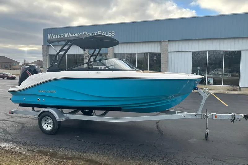 Slide: The Image of 2026 Bayliner V20 boat on trailer at Water Werks Boat Sales. - 2