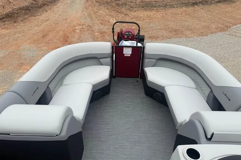 Slide: The Image of 2026 Lowe SS 230 WV boat interior with spacious seating and modern design. - 12