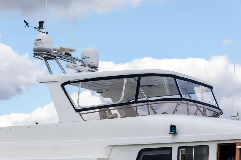 Slide: The Image of 2006 Grand Banks 59 Aleutian RP yacht with advanced navigation equipment. - 35