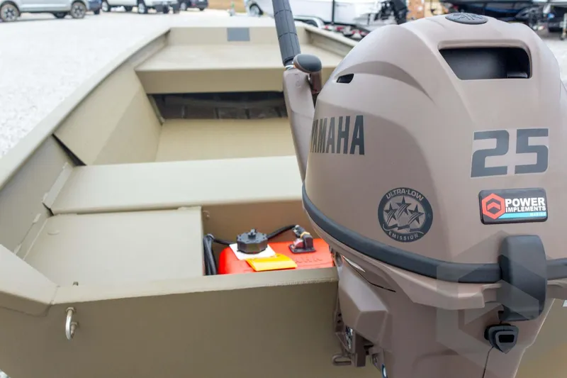 Slide: The Image of 2026 G3 Gator Tough 1548 VBW boat with Yamaha 25 outboard motor. - 16