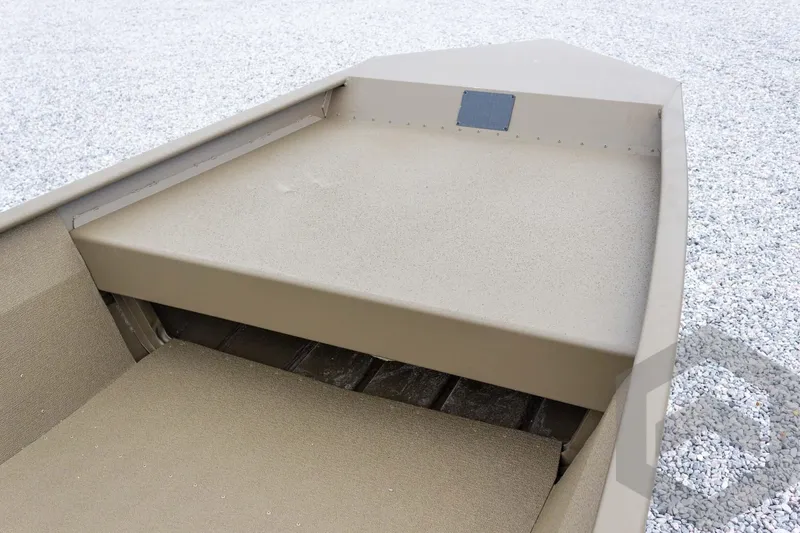 Slide: The Image of 2026 G3 Gator Tough 1548 VBW boat interior with durable seating and flooring. - 18