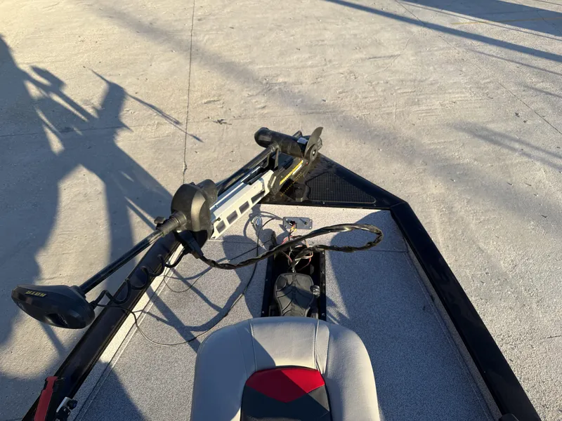 Slide: The Image of 2016 Tracker Pro Team 175 TXW boat deck with controls. - 7