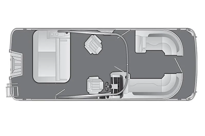 Slide: The Image of 2026 Bennington 24 L Swingback pontoon boat floor plan, featuring spacious seating layout. - 14