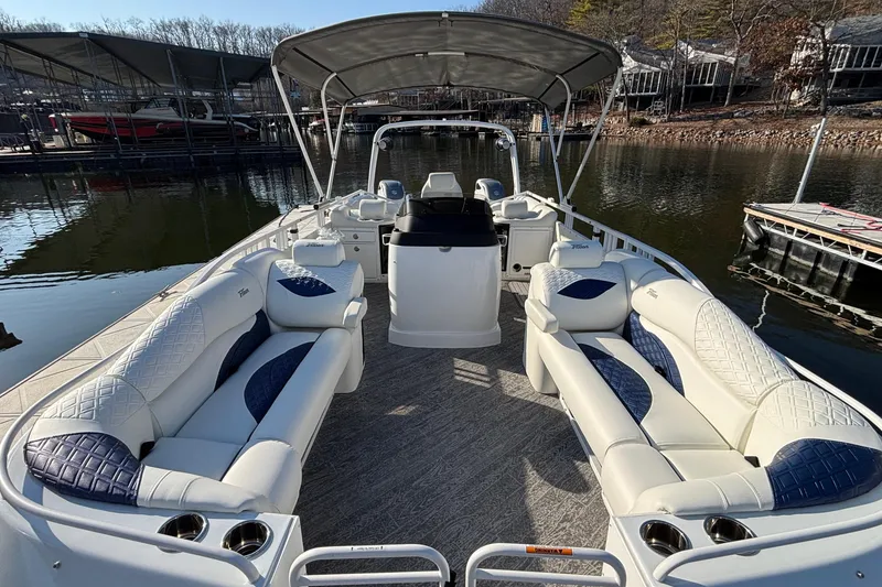 Slide: The Image of Luxurious 2026 JC Sporttoon 26TT pontoon boat with spacious seating and elegant design. - 54