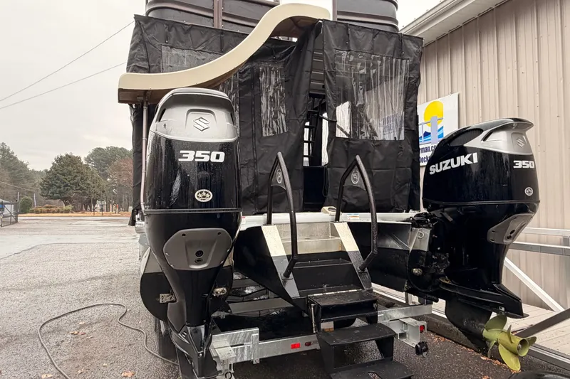 The Image of 2021 Premier 310 Boundary Waters Rev Top Deck with dual Suzuki 350 engines. - 0
