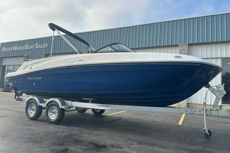 Slide: The Image of 2026 Bayliner VR6 Bowrider OB on trailer at Water Werks Boat Sales. - 3