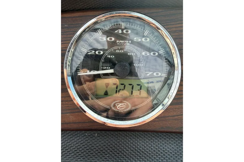 Slide: The Image of Close-up of 2013 Cobalt 232 speedometer showing 177.7 miles per hour. - 18