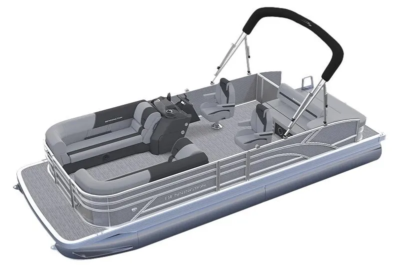 Slide: The Image of Manufacturer Provided Image: 2026 Bennington 22 S-One Swingback pontoon boat with sleek design and spacious seating. - 24