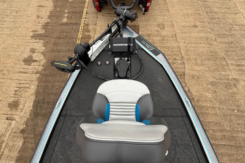 Slide: The Image of 2018 Blazer 625 Pro Elite boat on trailer in parking lot. - 45