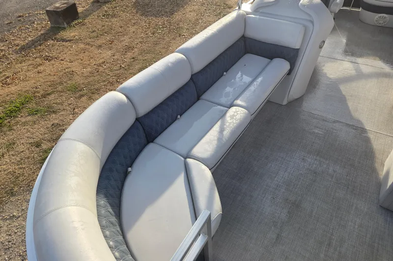 Slide: The Image of Luxurious seating on 2022 Nepallo 20TL boat, featuring elegant upholstery and spacious design. - 13