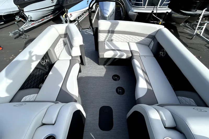 Slide: The Image of 2026 Godfrey Monaco 235 ULC boat interior with luxurious seating and modern design. - 6