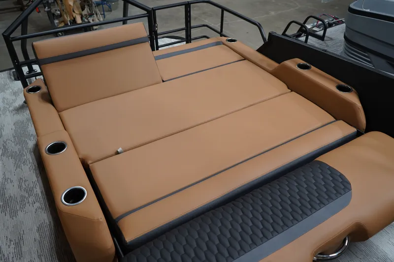 Slide: The Image of Luxurious lounge area on Sylvan L-3 ULZ pontoon boat, 2026 model. - 6