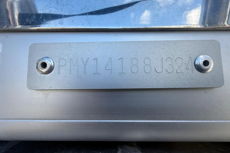 Slide: The Image of 2024 Premier Sunspree serial number plate with code PMY14188J324. - 20