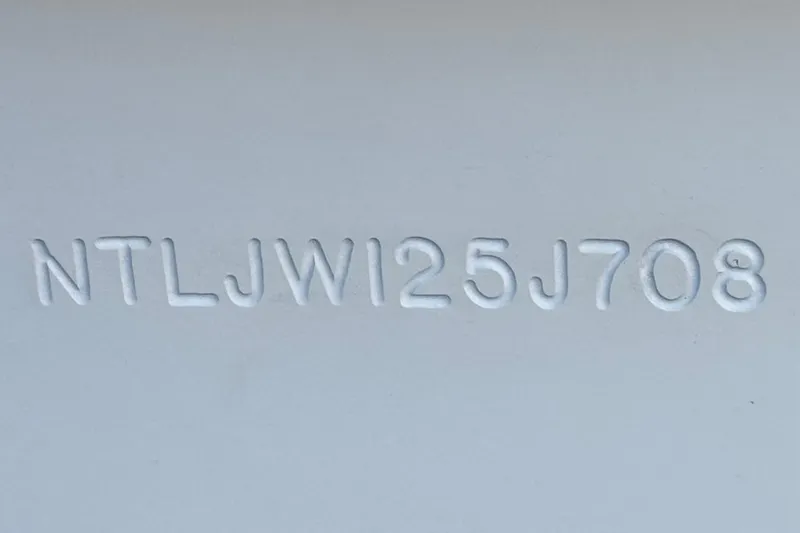 Slide: The Image of Hull identification number on 2008 Grady-White Sportsman 180 boat. - 25