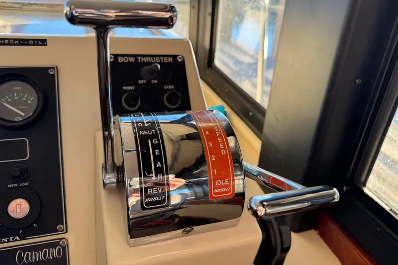 Slide: The Image of Control panel of a 2002 Camano bow thruster system. - 34