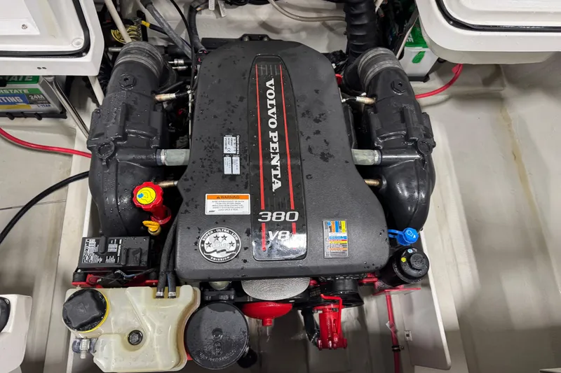 Slide: The Image of Volvo Penta 380 V8 engine in a 2015 Cobalt R5 boat. - 12