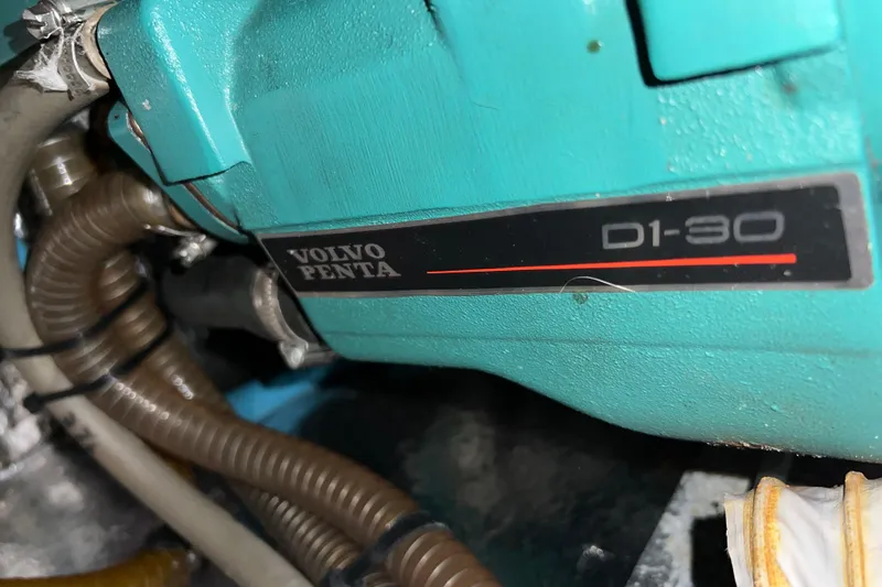 Slide: The Image of Volvo Penta D1-30 engine in 2007 Delphia 33 Sloop sailboat. - 103