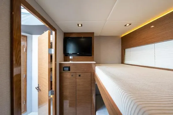 Slide: The Image of Luxurious bathroom interior of 2018 Cruisers Yachts 50 Cantius with modern wood finish. - 27