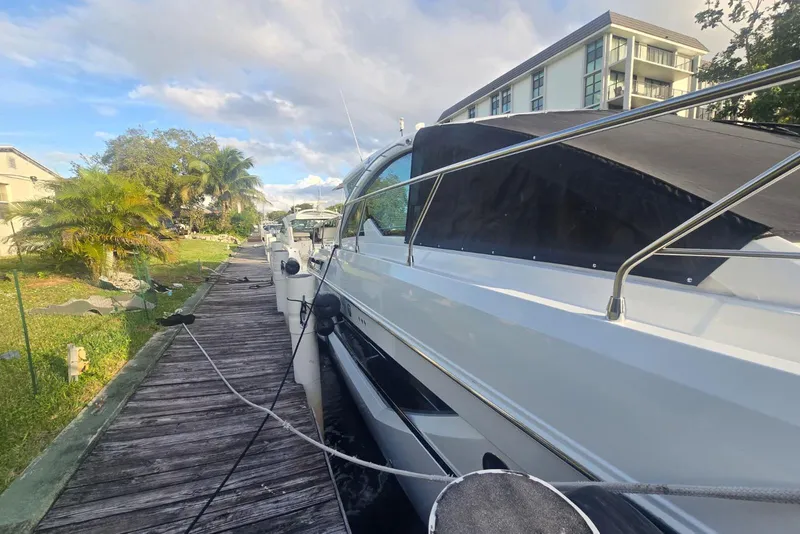 Slide: The Image of Engine room of 2018 Cruisers Yachts 50 Cantius with visible mechanical components. - 41
