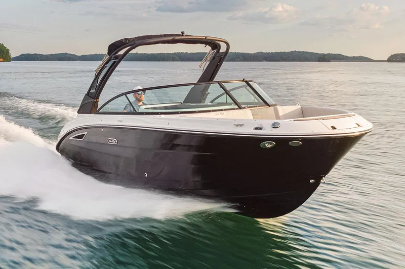 The Image of Manufacturer Provided Image: 2025 Sea Ray SDX 250 boat cruising on a lake at high speed. - 0