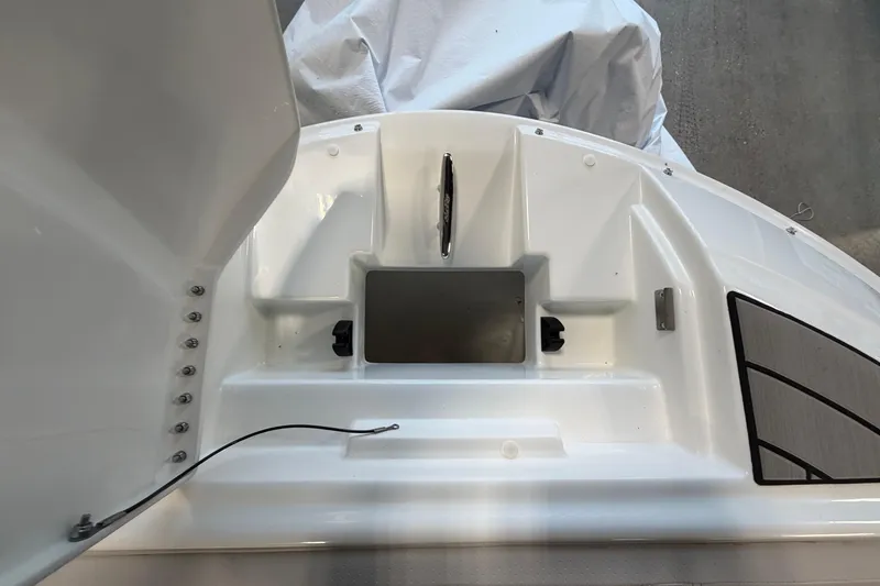 Slide: The Image of Interior view of Sea Ray SDX 230 boat, model 2026. - 14