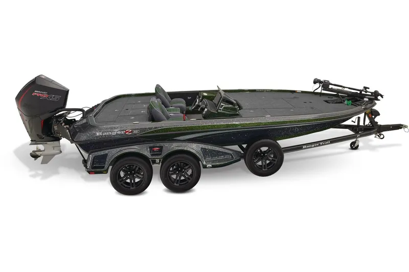 Slide: The Image of 2026 Ranger Z521 boat interior with storage compartments and seating. - 10