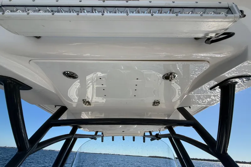 Slide: The Image of 2021 Sea Fox 288 Commander boat roof with lighting and support structure. - 68