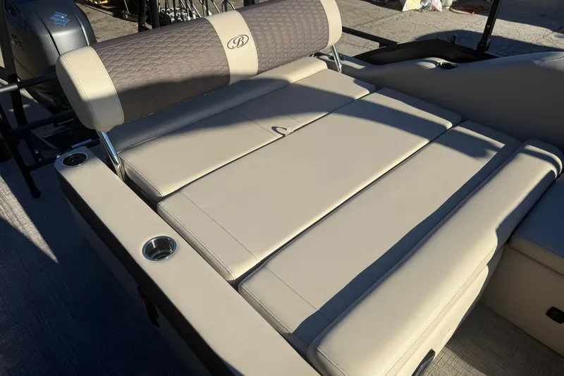 Slide: The Image of 2026 Bentley Pontoons Elite 223 Swingback bench, luxurious design. - 11