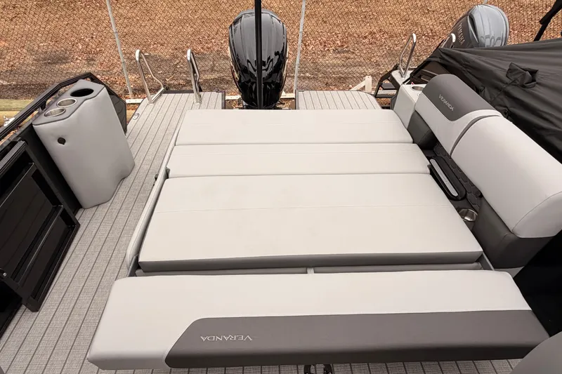 Slide: The Image of 2026 Veranda VR 235 VL pontoon boat with spacious seating and modern design. - 17