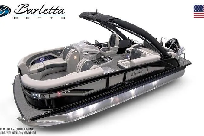 The Image of 2026 Barletta CORSA 23UCA pontoon boat with sleek design and luxurious seating. - 0