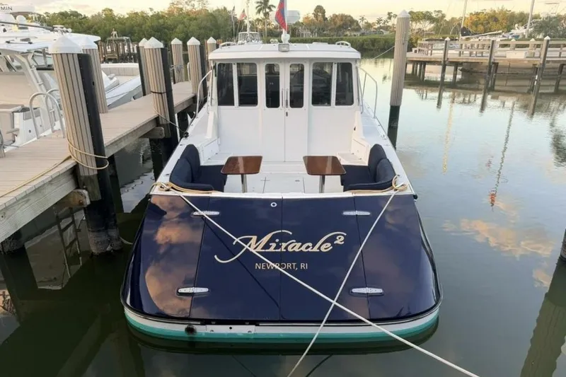 Slide: The Image of Engine compartment of a 2006 True North 38 boat with Yanmar diesel engine. - 21