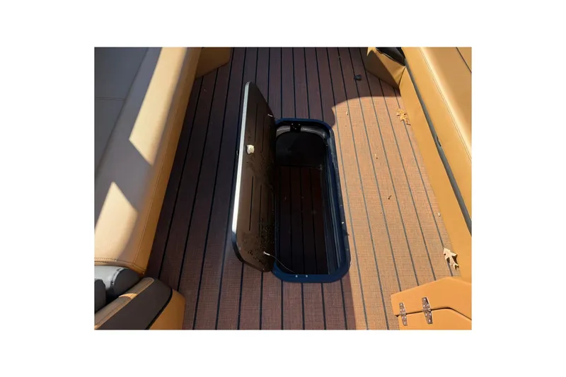 Slide: The Image of 2026 Bentley Pontoons Elite 253 Swingback open floor hatch. - 10