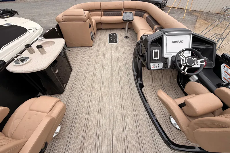 Slide: The Image of Luxurious interior of 2023 Premier 270 Intrigue REV 10 Wide Twin Engine boat. - 15