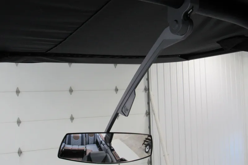 Slide: The Image of 2026 Malibu Wakesetter 25 LSV interior mirror and canopy detail. - 18