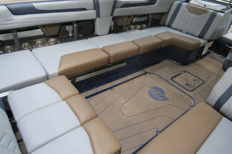 Slide: The Image of Luxurious interior of 2026 Malibu Wakesetter 25 LSV boat with spacious seating. - 4