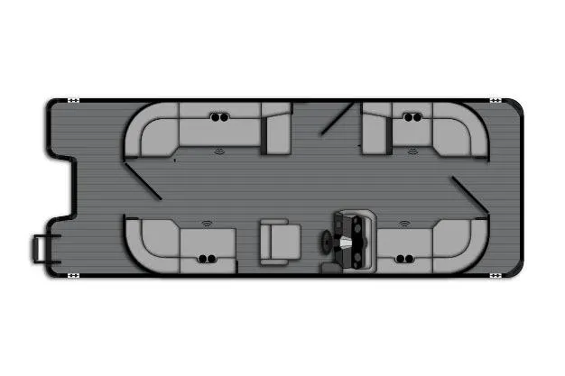 Slide: The Image of Manufacturer Provided Image: 2026 Bentley Pontoons Bolt 223 top view, showcasing spacious seating and modern design. - 15