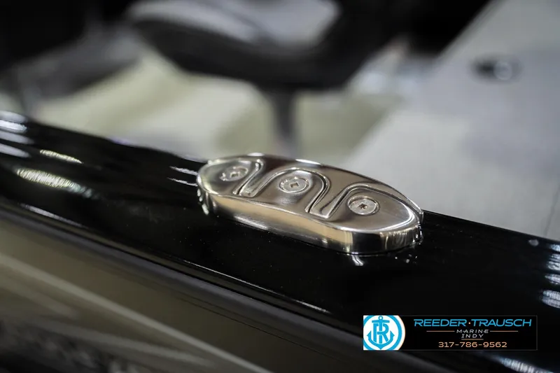 Slide: The Image of 2026 Lund 1700 Explorer SS boat detail with sleek metal hardware. - 60