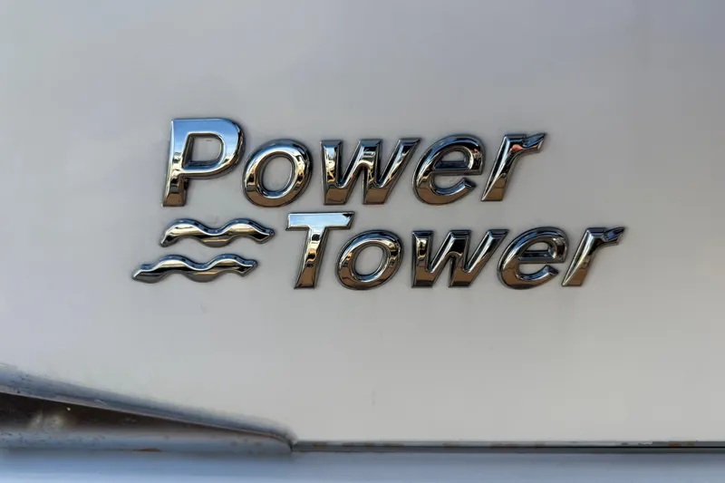 Slide: The Image of 2024 Regal LX9 Power Tower emblem on white surface. - 21
