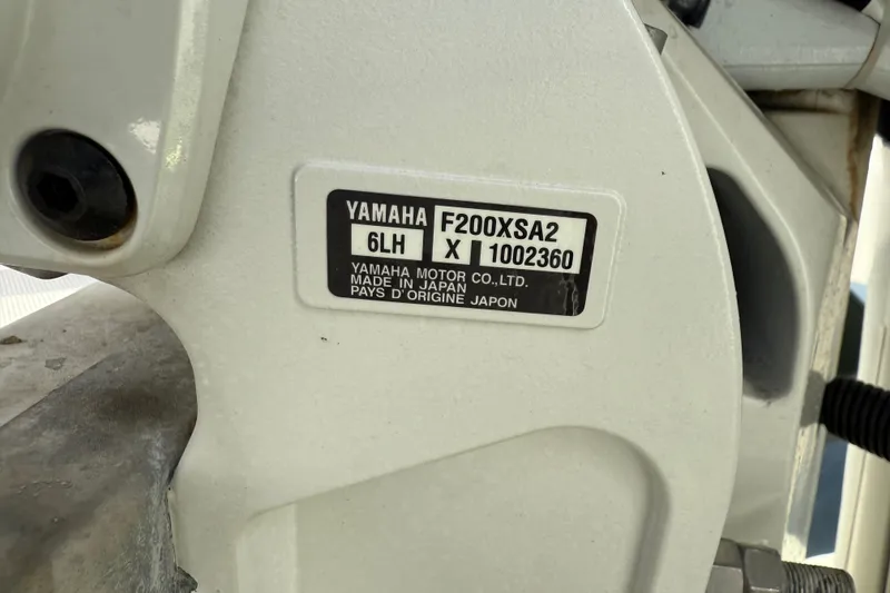 Slide: The Image of Yamaha motor label on Regal LX9, 2024 model, showing specifications and origin. - 25