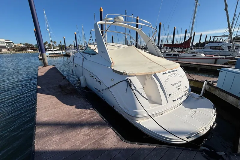 Slide: The Image of Chaparral Signature 350 yacht docked at marina, 2002 model, sunny day. - 5