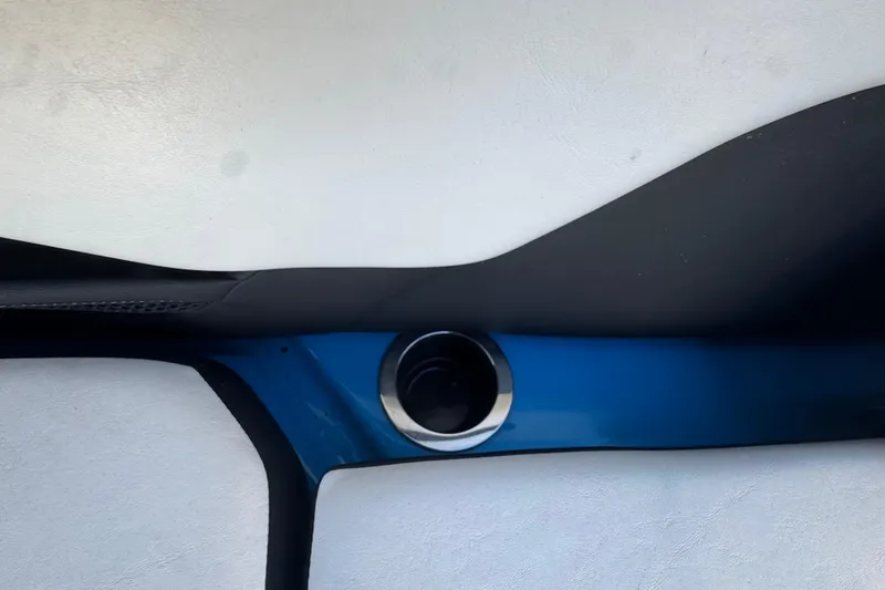 Slide: The Image of 2022 Yamaha Boats 255XD interior detail with sleek design and modern features. - 67